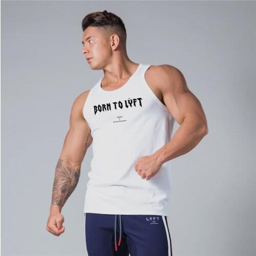 Summer Mens Fitness Gym Tank Tops Sleeveless Shirt Male Cotton Slim Flexible Sports Vest Undershirt Men Workout Running Vest