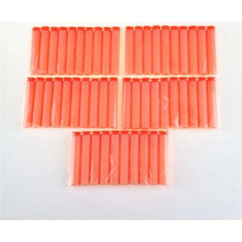 Pack of 50 Dart Refills Sucked Head Type Foam Bullets for Nerf Toy Gun