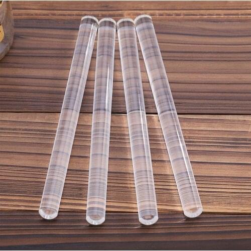 New 1pcs Mini Acrylic Rolling Pin Fondant Roller Length 6.5" Diameter 0.52" Baking Rough Clay Pizza Pasta Roller Non Stick
