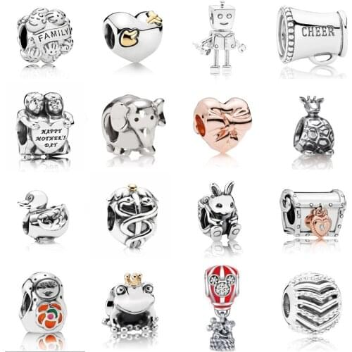 NEW 2021 100% 925 Sterling Silver Loving Frog Prince Charm Pendant Fit DIY Original Bracelet Fshion Jewelry Gift