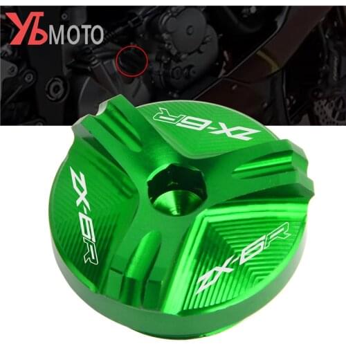 New ZX-6R logo Motorcycle Aluminum Oil Filler Cap Engine Plug Cover For Kawasaki Ninja zx6r zx636 zx-6r 2019 2020