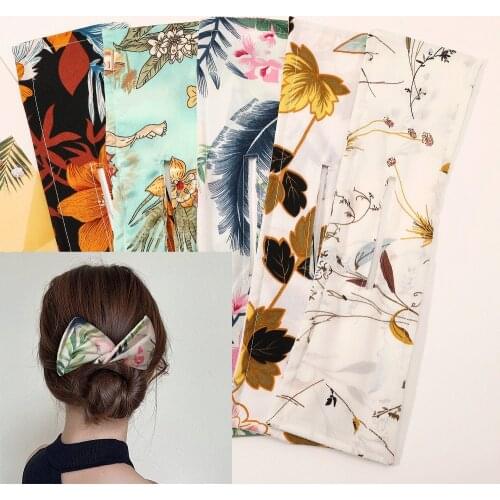 New Fashion Able Iron Wire Bow Tie Hair Iron Printing Magic Hairpin Lazy Curler for Women Girl Accessories Headwear