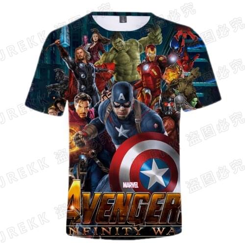 New Marvel The Avengers 3D T Shirt Men Women Summer Short Sleeve Fashion Cool Printed Brand T-shirt Cool Tops Tee Clothing