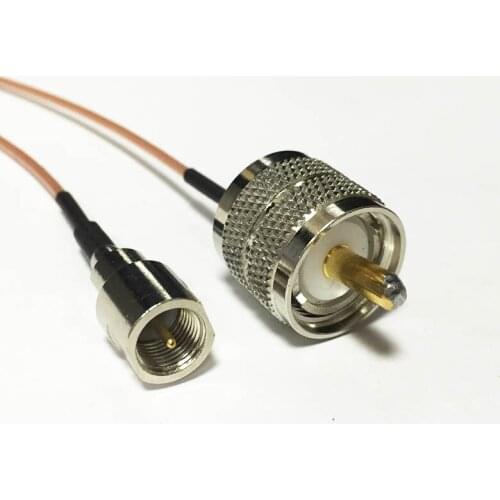 New UHF Male Plug PL259 Switch FME Male RF coax cable RG178 Wholesale 15CM 6" Adapter
