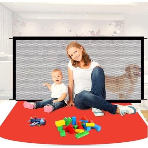 Pet Dog Fences Pet Isolated Network Stairs Gate Folding Mesh Playpen For Dog Cat Baby Safety Fence Dog Cage Pet Accessories