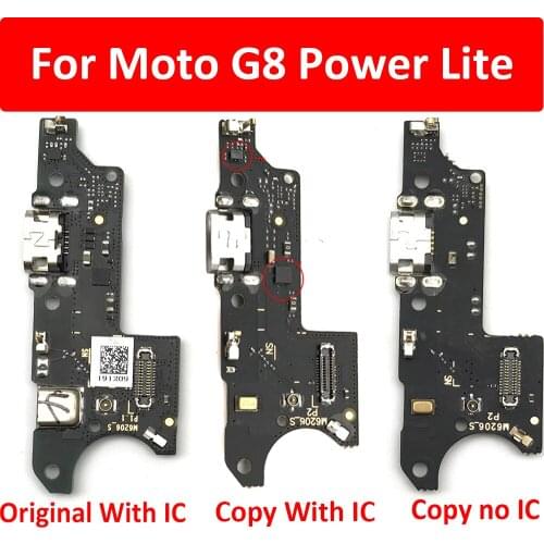 Original Dock Connector Micro USB Charging Port Flex Cable Board With Microphone Replacement Parts For Moto G8 Power Lite