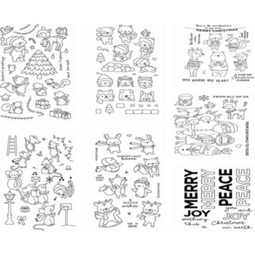 Small animals Transparent Clear Silicone Stamp/Seal for DIY scrapbooking/photo album Decorative clear stamp A10 82