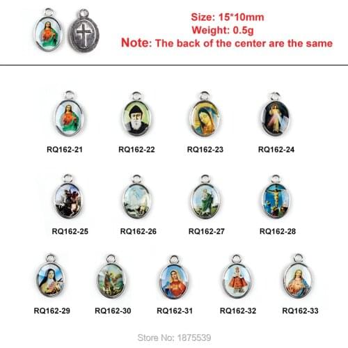 Religious Small Medals Used in Bracelet Scared Mary St Michael Infant Jesus Charms