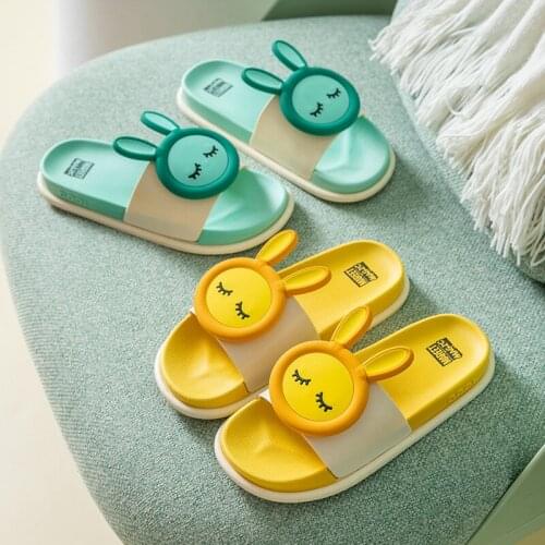 Summer household PVC sandals and slippers female cartoon cute thick-soled male household bathroom non-slip slippers