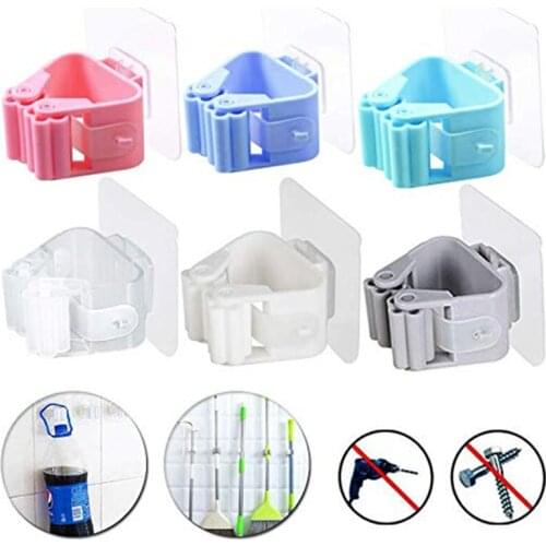 Suction Cup Mop Storage Rack Wall-mounted Seamless Punch-free Multi-function Suction Cup Bracket Broom Storage Rack Kitchen Hook