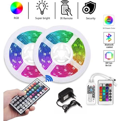 LED Light Strips Bluetooth WIFI Controller Flexible RGB 5050 Decoration BackLight Lamp Night light Luminous String For Bedroom