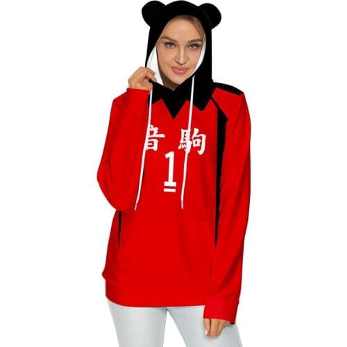 Anime Haikyuu Hoodie Sweatshirt Women Men Cosplay Hinata Shouyou Hooded Volleyball Uniform Oikawa Tooru Pullover Tops Boys Girls