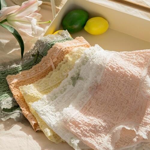 Womens Cotton Underwear Sexy Lace Panties New Fashion Briefs Mid Waist Seamless Panties Womens Cotton Underpants Sexy Lingerie