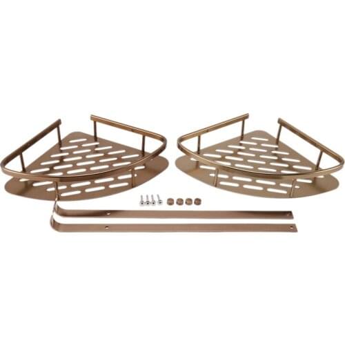 Corner Wall Mounted Double Bathroom Accessories Shelf Bathroom Big Basket Double Bathroom Shelves