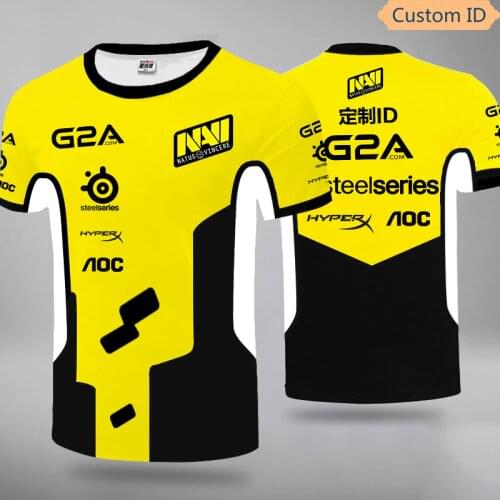 Ukraine Natus Vincere NAVI Player Jersey Uniform Tshirt Fans T-shirt Men Women T shirts Customsize Tee Shirt CSGO DotA2 LOL