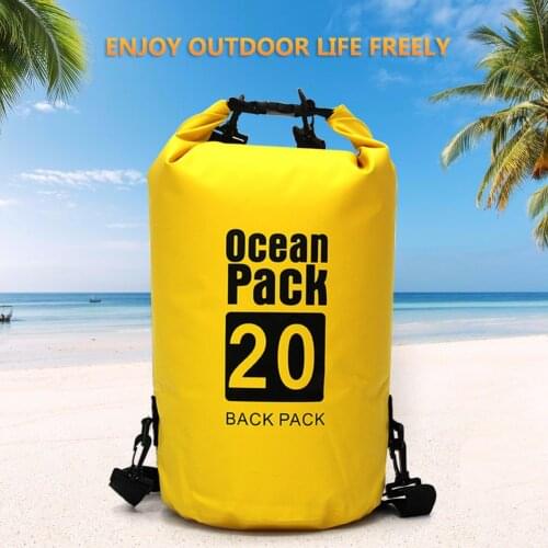 Water Floating Bag 20L portability Swimming bag Waterproof Drifting PVC Mesh Bag Kayaking Swimming Floating Boating Bag