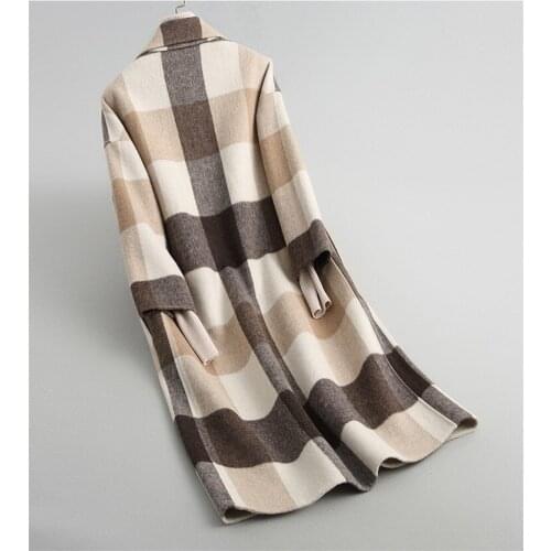 Winter Coat Women Real Wool Coat Female Double Side Coats and Jackets Women Korean Windbreaker Manteau Femme MY