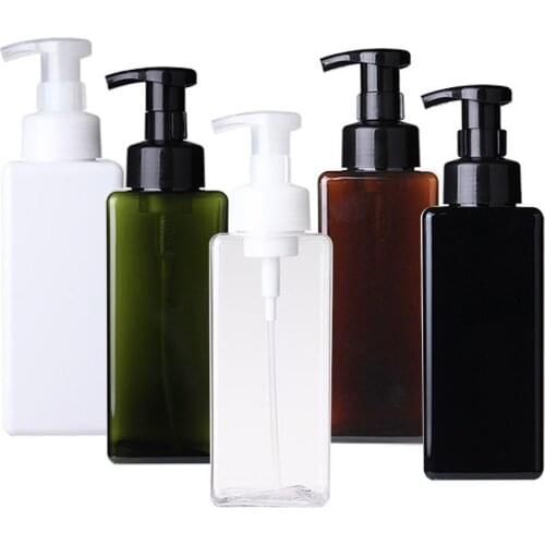 1/2Pcs 650ml Leakage-proof Empty Foaming Pump Bottles Liquid Soap Facial Cleanser Dispenser Travel Portable Refillable Bottle