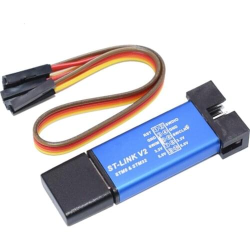 1PCS ST-LINK V2 Stlink V2 Mini STM8 STM32 Simulator Download Programmer Programming With Cover A41 Random Colors