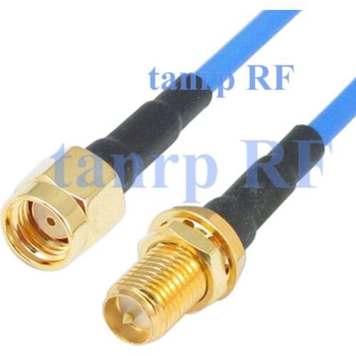 20in RP-SMA male to RP-SMA female jack RF 3G 4G router WIFI 50CM coaxial Sexi Flexible blue jumper extension cable RG405