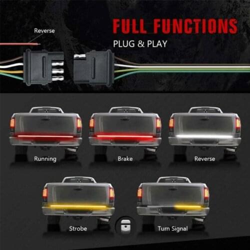 2021 New 60" Tailgate LED Strip Bar Stop Brake Turn Signal Tail Light for Ford F150