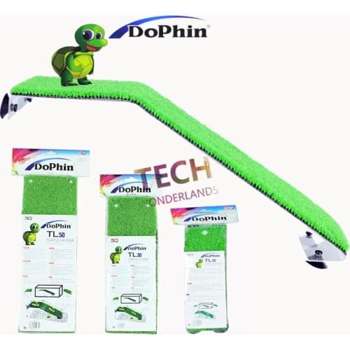 3 sizes Dophin Acrylic Reptile Turtle Schildpad Frog Grass Terrace Aquarium Tank Decoration Model S/M/L