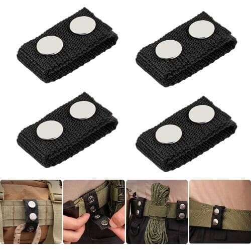 4Pcs Tactical Belt Buckle Heavy Duty Belt Keeper Portable Webbing Strap Military Belt Equipment Accessories for Outdoor Sports
