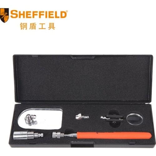 5-piece telescopic inspection mirror with an extension of 710mm