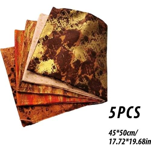 5PCS 45x50CM Cotton Patchwork Soft Sewing Fabric For Crafts DIY Doll Clothes Pencil Bags Handmade Sachets Etc