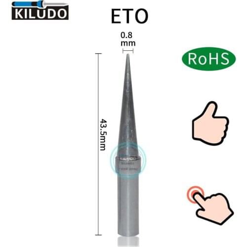 Kiludo 5pcs Nickel Plated Soldering Iron Tip Conical Replacement Part for Weller ETO 0.8MM