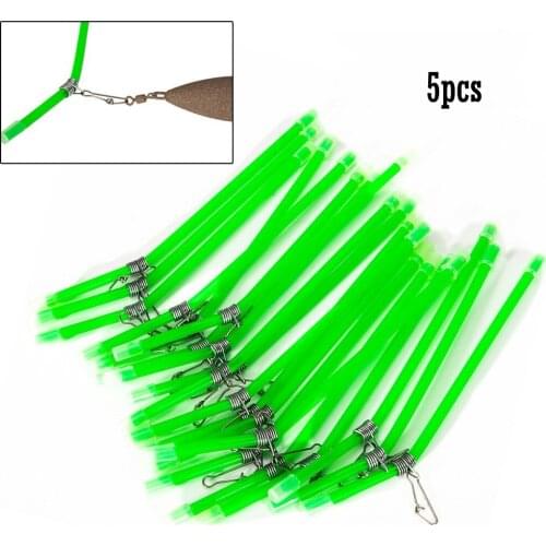 5pcs Sea Fishing Anti-Tangle Feeder Boom Luminous Anti Tangle Booms With Snaps 4.5mm Balance Connector Fishing Accessories