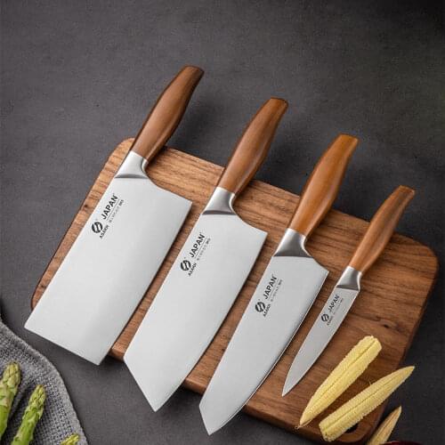 8" Chopping Bone Cleaver Meat Knives 3Cr13 Stainless Steel High Quality Chef Slicing Knife Wood Handle Knife with Gife Box