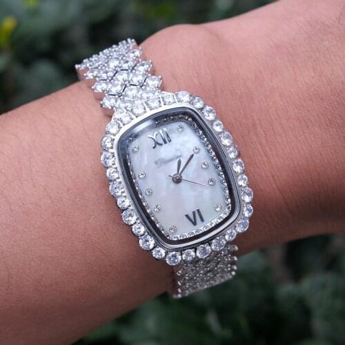 AccKing Good Qualtiy AAA Zircon Elements Leaf Austrian Crystal Bracelet Watch for Wedding Party Fashion Jewelry 2018 HOT