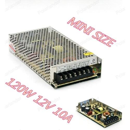 Switching Power Supply Adapter with fan for project Transformers 12V 10A 120W in steel box good quality Free ship