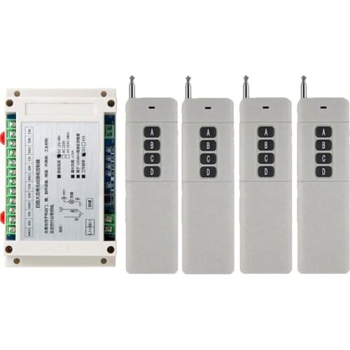 3000m Long Range DC 12V 36V 24V 4 Channel Wireless Remote Control LED Light Switch Relay Output Radio RF Transmitter & Receiver