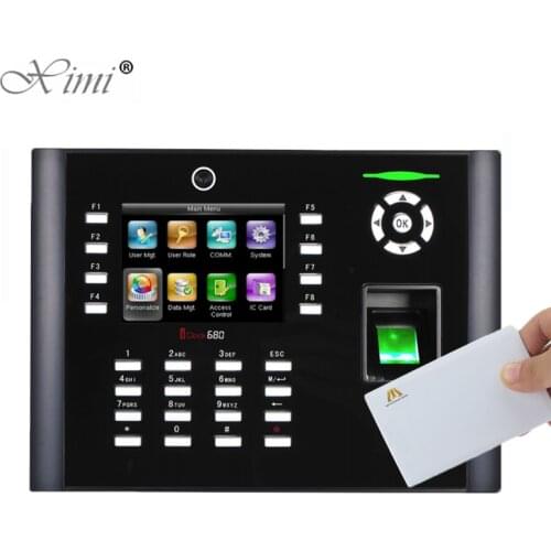 Biometric Fingerprint Access Control Iclock680 With 13.56MHz Card Multi Language Free Software Fingerprint Time Attendance
