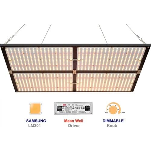 LM301B LED Board 480W Sunlike Full Spectrum Quantum LED Grow Light Dimmable Samsung LM301B Hydroponic Indoor VEG& BLOOM