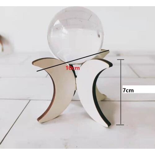 Crystal Ball Holder Wood Display Stand Base for Crystal Ball Sphere Globe Home Decor Kitchen Accessory Modern and Simple Style