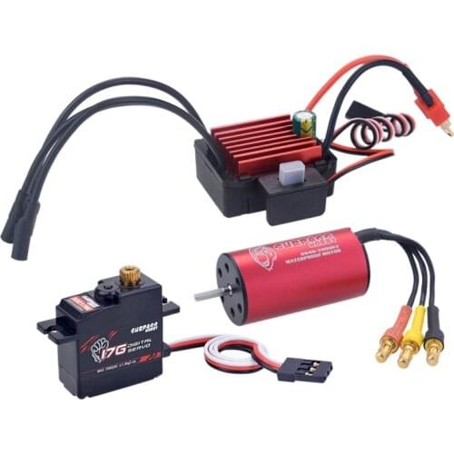 SURPASS HOBBY Combo 2040 3900KV Brushless Motor W/ 35A ESC + S0017M 17G Digital Servo for HSP Tamiya Axial 1/16 1/18 RC Car
