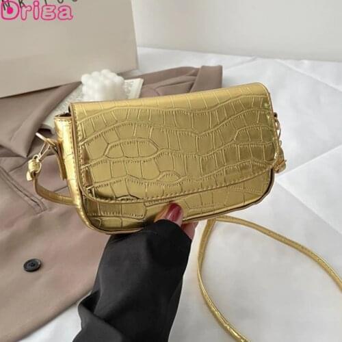 Driga Square Shoulder Bags Women 2021 New Temperament Handbags Stone Grain Messenger Bags Fashion Snakeskin Pattern Solid Bags