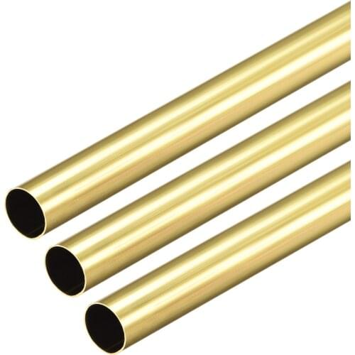 Uxcell Brass Round Tube 300mm Length 7.5mm OD 0.2mm Wall Thickness Seamless Straight Pipe Tubing 3 Pcs