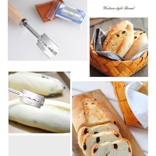 Stainless Steel Blades Bread Cutter for Slashing Scoring Bread Dough with 4 Blades AUG889