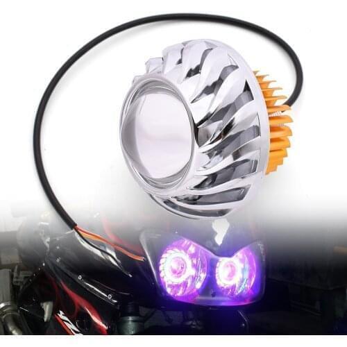 Motorcycle LED Headlight Angel Eyes Hi/Lo/Strobe Beam Lamp For honda CBR 1000 RR 1000RR dio cr Cbr 600 yzf r3 MT07 mt 03 10 xmax