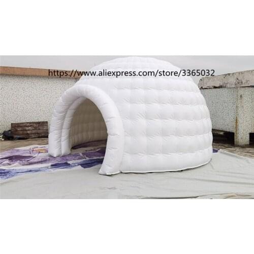 Outdoor waterproof 5m diameter white inflatable igloo dome tent for sale