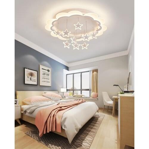 Nordic Stars Childrens Ceiling Lamps Bedroom LED Lighting Boy Girl Baby Room Study Room Living Room Dining Simple Ceiling Light
