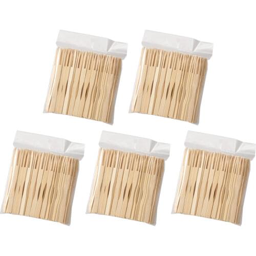 500 Pcs Bamboo Disposable Fruit Sticks And Cake Forks For Home And Restaurant Bamboo Disposable Fruit Fork Cake Dessert Fork