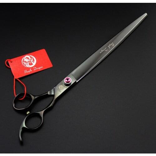 638# 10'' 27cm Brand Purple Dragon TOP GRADE Hairdressing Scissors JP 440C Red Gem Cats Dogs Pets Cutting Scissors Animal Shears