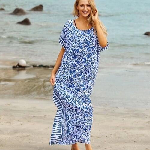 Beach Cover up Cotton Pareo Sarong Bikini Cover up Robe De Plage Vestidos playa Swimsuit Cover up Bathing suit Women Maxi Dress