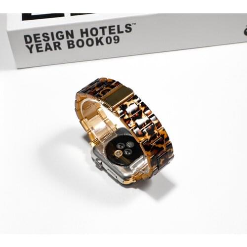 Resin Strap For Apple Watch Band 44mm 40mm 42mm 38mm Stainless Steel Buckle Accessoreis Bracelet Correa Iwatch Series 6 se 5 4 3