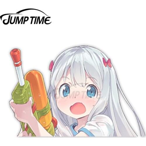 Jump Time Eromanga Sensei Izumi Sagiri Sexy Cute Anime Girl Vinyl Decal Waifu Peeker Big Head Car Stickers